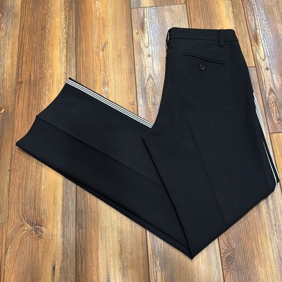 Piped, casual black dress pants size 2 - Picture 10 of 11